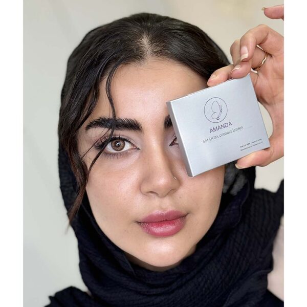 لنز قهوه ای عسلی پاستل براون آماندا