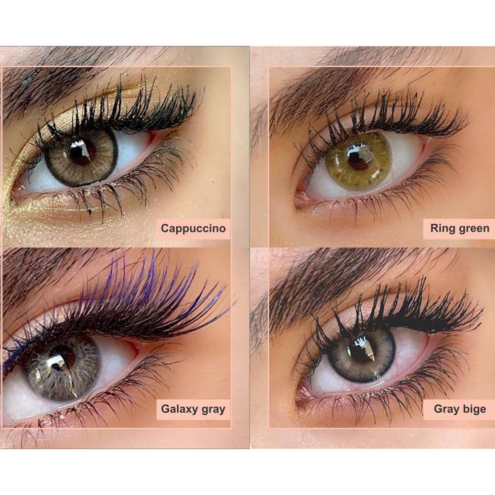 لنز عسلی قهوه ای دور مشکی کاپوچینو سلنا