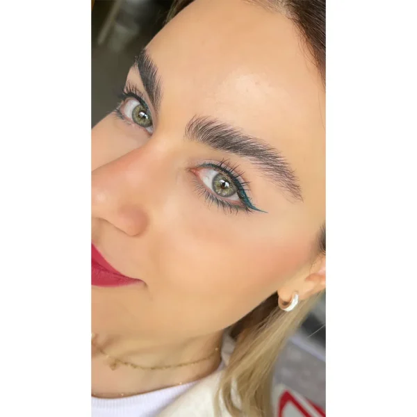 لنز سبز رگه دار گری بژ سلنا