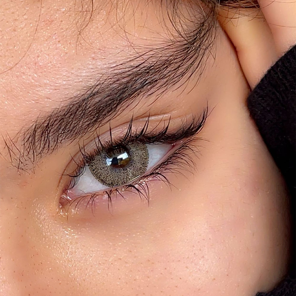 لنز طوسی عسلی دوردار عروسکی آماندا