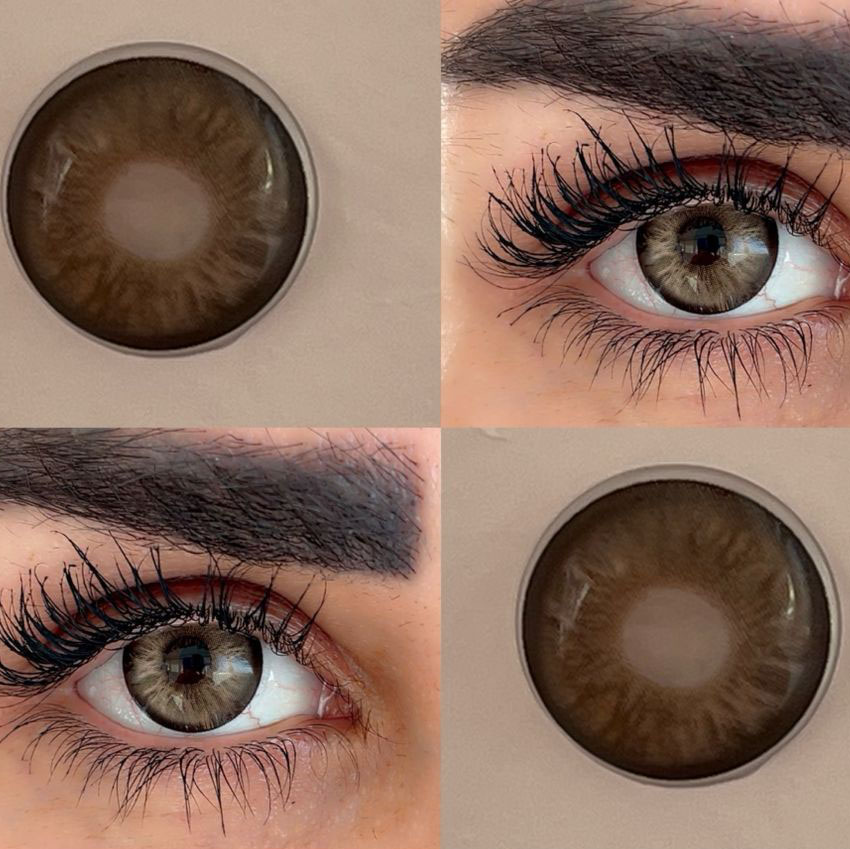 لنز قهوه ای شکلاتی دوردار تافی براون آماندا