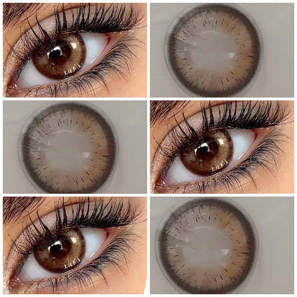 لنز قهوه ای اکلیلی سایه روشن دوردار جورجیا هیزل