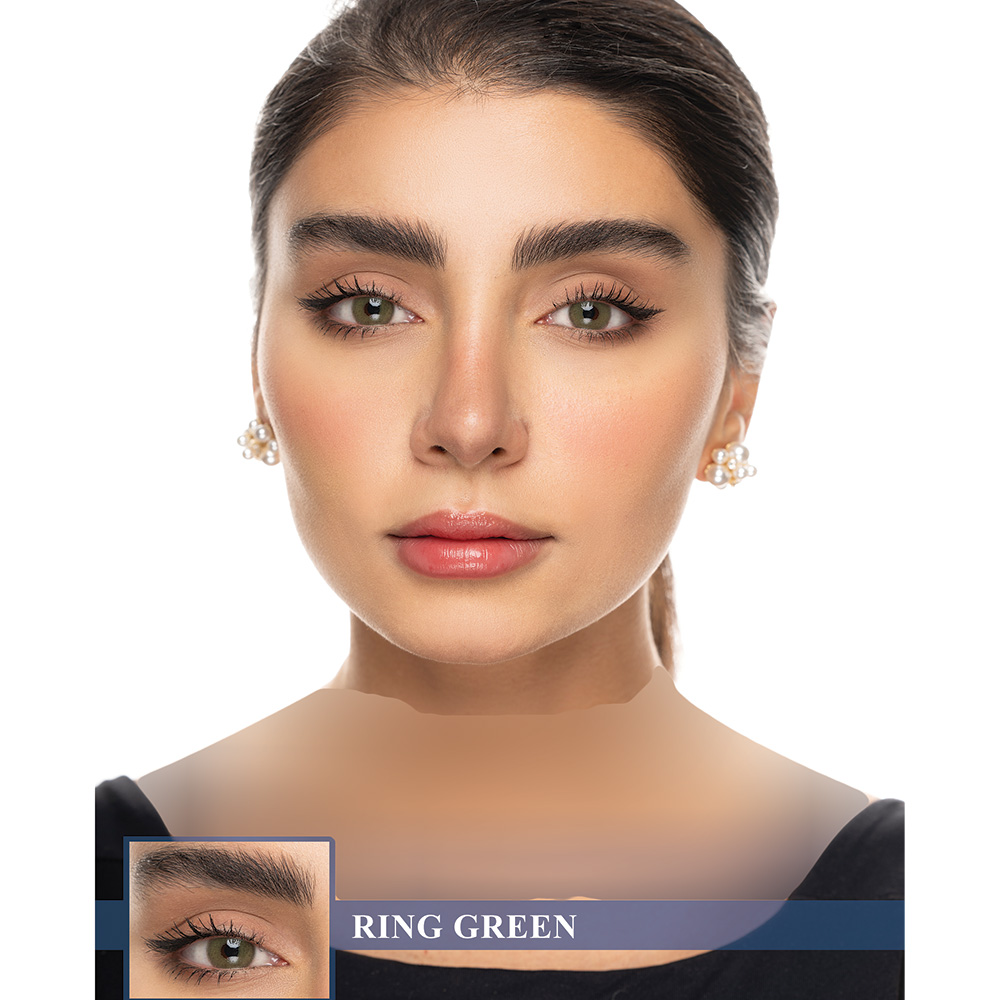 لنز رنگی رینگ گرین کریستال